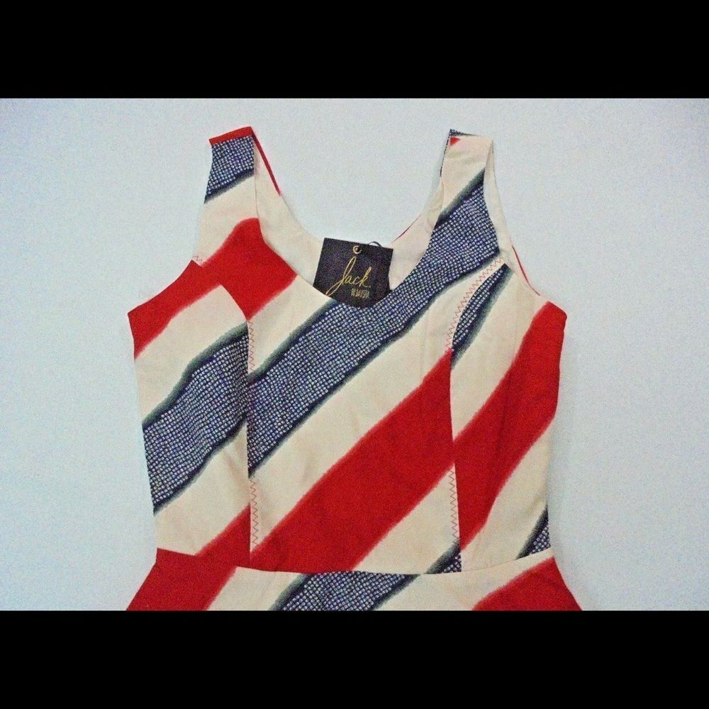 Jack’s Striped Red Blue Dress sz.2 NWT - Picture 2 of 3
